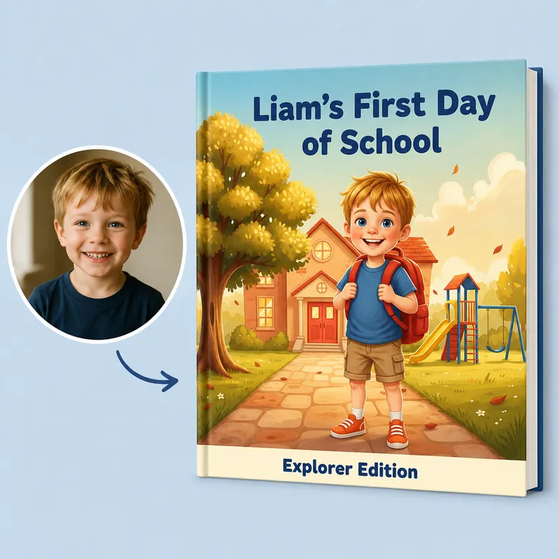 First Day of School Book β personalized book cover