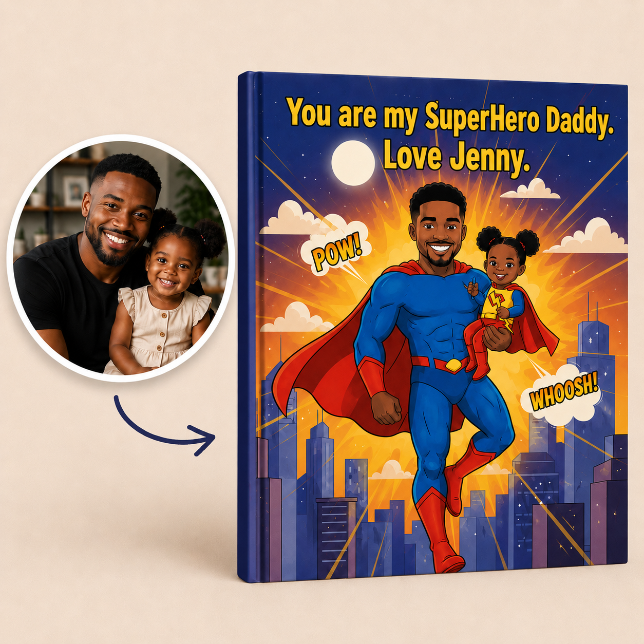 You Are My Superhero Daddy — turn your photo into a personalized book